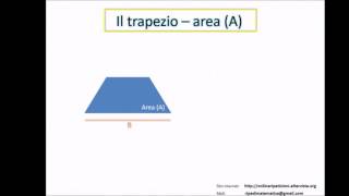 Trapezio formule area e perimetro [upl. by Xonk]