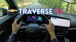 2024 Chevrolet Traverse RS POV Test Drive Adventure [upl. by Aizirk]