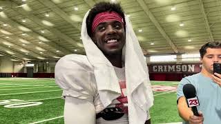 Alabama WR Germie Bernard Interview  Vanderbilt Week [upl. by Hawger]