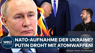 RUSSLAND UkrainePakt zur NatoAufnahme – quotSicherheitsrisikoquot Putin droht Westen mit Atomwaffen [upl. by Reerg]