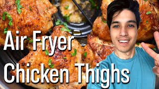 Air Fryer Chicken Thighs  How to make truly crispy and juicy chicken thighs in the air fryer [upl. by Damahom]