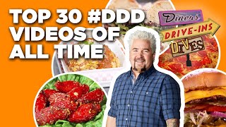 Top 30 DDD Videos of ALL TIME with Guy Fieri  Diners DriveIns and Dives  Food Network [upl. by Aneehta]