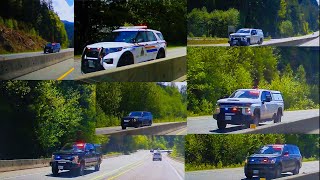 Multiple Units Responding RCMP ERT Sea to Sky HWY [upl. by Trilley]