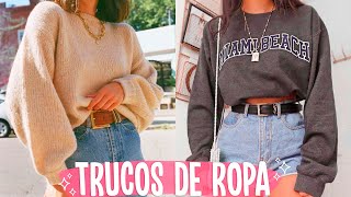 15 TRUCOS PARA TU ROPA QUE NECESITAS SABER TRUCOS DE MODA  Tutoriales Belen [upl. by Goldia294]