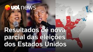 Eleição nos EUA Trump tem 90 delegados contra 27 de Kamala em parcial veja resultados da apuração [upl. by Genevieve46]