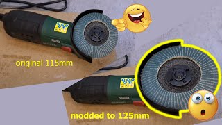 Angle grinder 115mm to 125mm MOD Parkside PWS 115 [upl. by Barbur]