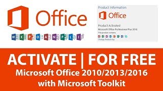 How To Activate Microsoft Office 201020132016 Without Any Product Key FREE PERMANENTLYreupload [upl. by Amir541]