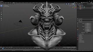 Demon Speedsculpt Timelapse Blender 28x 10 [upl. by Yoshio]