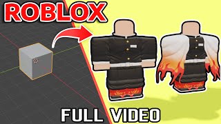 Making Rengokus Outfit from Demon Slayer in Blender Roblox  Full Video [upl. by Ginsburg]