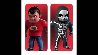 pinaki and happy bhoot bhandu cartoon carater in skeleton form and human form shorts [upl. by Curnin]