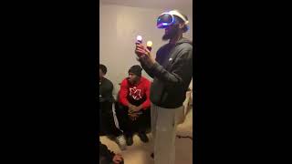 Guy playing VR Boxing knocks out Friend watching [upl. by Laurianne]