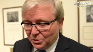 Former Australian Prime Minister Kevin Rudd Speaking Mandarin Harvard CES 2014 Conference [upl. by Akirej782]