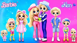 Barbie and Ken Growing Up 33 DIYs for LOL Surprise [upl. by Tawney]