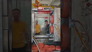 2 point Hot Runner 2 Cavity Poddon Plastic Injection Mould Trial Video [upl. by Assener]