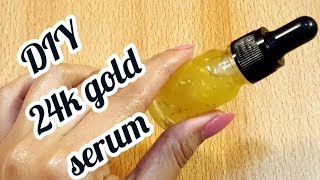 How To Make 24K Gold Serum for Glowing Gold SkinSerum For Skin Whitening And Glow [upl. by Dowlen]