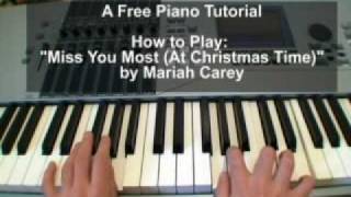 quotMiss You Most at Christmas Timequot Piano Tutorial by Mariah Carey [upl. by Asert]