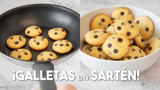 Galletas SIN HORNO en Sartén con 3 INGREDIENTES 🍪 [upl. by Nwahsor]