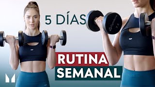 Mejor Rutina de GIMNASIO de 5 Días ¡Para Mujeres [upl. by Wollis]