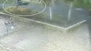 CCTV of man on bike robbing elderly woman [upl. by Colb430]