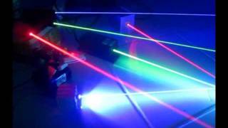 BIG SCARY LASERS 46W of Blue Green Red and Violet Lasers [upl. by Karla]