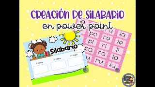 Creación de SILABARIO en power point  archivo descargable [upl. by Jaynell]