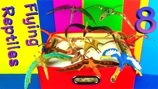 DINOSAUR Box 8 TOY COLLECTION  FLYING REPTILES Jurassic World ไดโนเสาร์ Toy Review SuperFunReviews [upl. by Anderson]