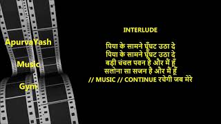 Salonasa Sajan Hai Karaoke Lyrics Scale Lowered [upl. by Wordoow971]