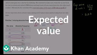 Getting data from expected value  Probability and Statistics  Khan Academy [upl. by Thormora]