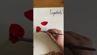 Extrait  tuto coquelicots aquarelle art coquelicots tuto painting watercolor shorts dessin [upl. by Wilek37]