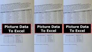 Data from an image into Excel in Seconds No manual excel data table [upl. by Hanny]