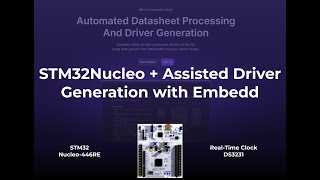 Embedded Driver Generation with Embedd and STM32  001 [upl. by Dranyer]