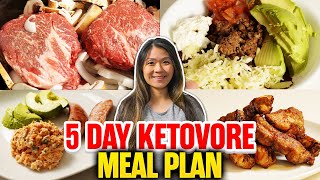 5DAY KETO CARNIVORE DIET MEAL PLAN 2023  15 Easy High Fat Low Carb Meal Ideas [upl. by Engedus]