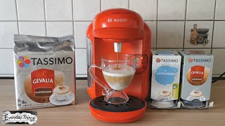 Bosch Tassimo Coffee Machine  Making a Gevalia Cappuccino [upl. by Izabel]