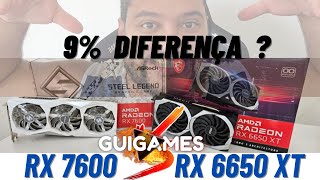 RX 7600 vs RX 6650 XT  Placa da AMD evoluiu  9 de diferença  Testamos Dezembro 2023 [upl. by Rodina]