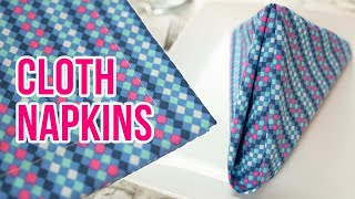 Cloth Napkins with Easy Mitered Corners  Beginner Sewing Project [upl. by Irbua]