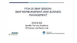 SBAP Reimbursement amp Business Management  FY2425 SBAP Session [upl. by Miuqaoj]