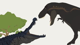 Deinosuchus vs Tiranosaurio rex [upl. by Sirovaj]