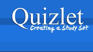 Quizlet  Creating a Study Set  Tech Tool of the Month  Part 1 [upl. by Jammal483]