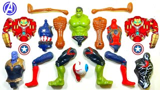 Merakit Mainan SpiderMan Vs Sirenhead Vs Hulk Smash Vs Thanos Vs Venom Vs Captain America [upl. by Slavic]