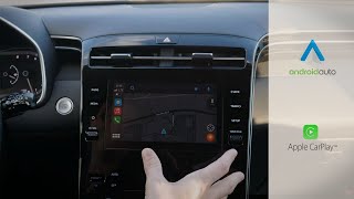 20222023 Hyundai Tucson Media Screen  Setting up Android Auto Apple Car Play and more [upl. by Areval]