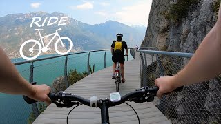 Italy  Lake Garda bike tour Floating Bike Path [upl. by Rutan629]