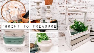 Thrift to Treasure  5 Beautiful Farmhouse Inspired Thrift Flips  Upcycled amp Shabby Chic  DIYs [upl. by Neeruan]