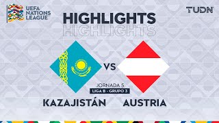 HIGHLIGHTS  Kazajistán vs Astria  UEFA Nations League 2024  TUDN [upl. by Ebbie32]