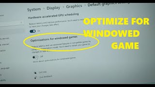 how to optimize graphics for windowed game [upl. by Nadoj526]