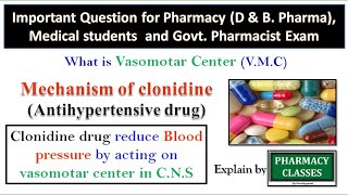 Mechanism action of clonodine drug antihypertensive drug how to reduce blood pressure by clonidine [upl. by Willabella]