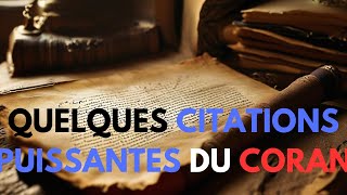 🚨 QUELQUES CITATIONS PUISSANTES DU CORAN [upl. by Dhaf]