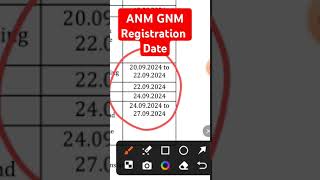 ANM GNM Registration Date 2024 [upl. by Akived]