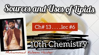 Sources and uses of lipids class 10  10th chemistry ch 13 lec 6  urdu hindi [upl. by Hammond948]