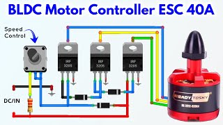 Simple BLDC motor controller ESC circuit [upl. by Anitsirc390]