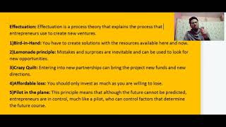 Effectuation theory of entrepreneurship  Principles of Effectuation theory  Leadership [upl. by Dail668]